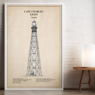 Cape Charles Lighthouse - Virginia - SBD Fotodruck