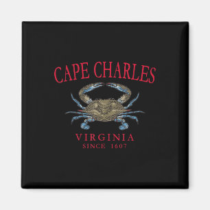 Cape Charles Virginia Blaue Krabbe Seit 1607 Gebog Magnet