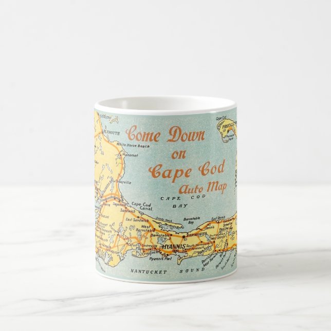 Cape Cod Auto Karte Tasse (Mittel)