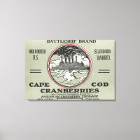 Cape Cod Battleship Markenzeichen Cranberry Label