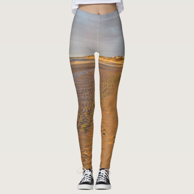 Cape Cod Bay Sand Flats Sunset Leggings (Vorderseite)