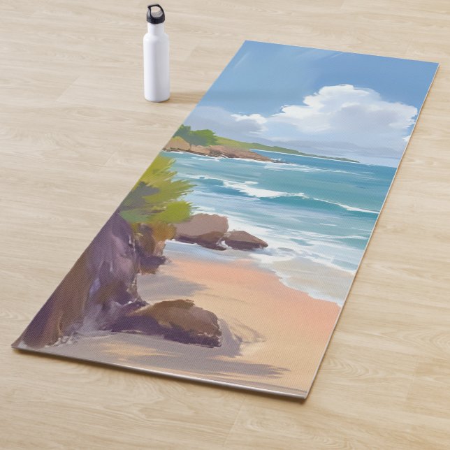 Cape Cod Beach Bay Ocean Painting Yogamatte (Beispiel)