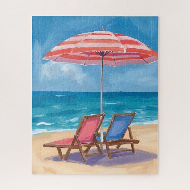 Cape Cod Beach Day | Watercolor Ocean MA (Vertikal)