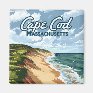 Cape Cod Beach Massachusetts Blue Magnet