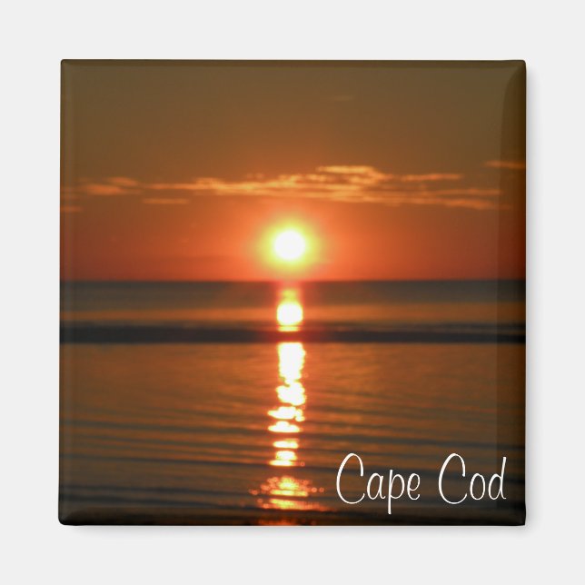 Cape Cod Beach Red unset Photo Magnet (Devant)
