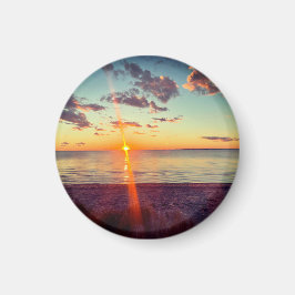 Cape Cod Beach Sunset Photo Magnet