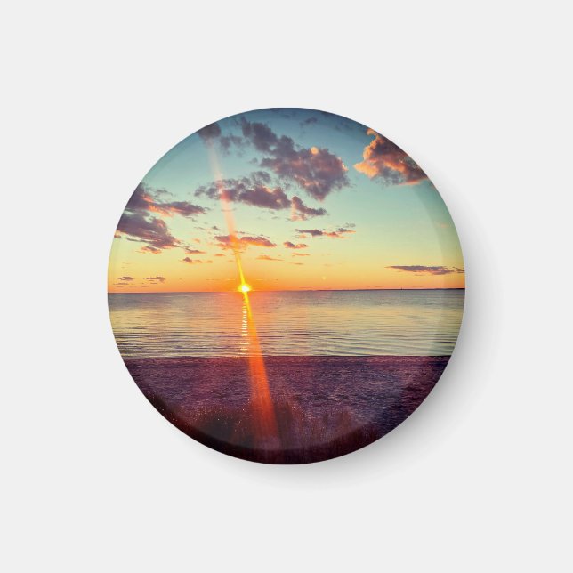 Cape Cod Beach Sunset Photo Magnet (Vorne)