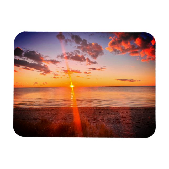 Cape Cod Beach Sunset Photo Magnet (Horizontal)