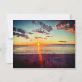 Cape Cod Beach Sunset Photo Mitteilungskarte