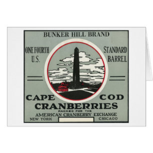 Cape Cod Bunker Hill Brand Cranberry Label