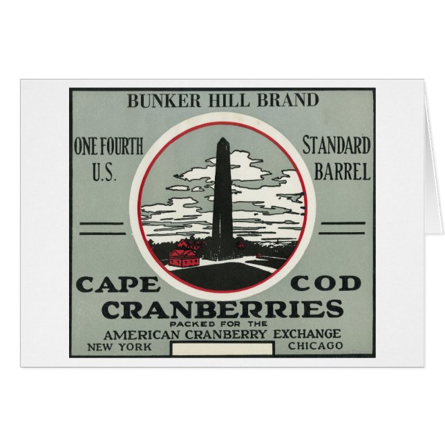 Cape Cod Bunker Hill Brand Cranberry Label (Vorderseite (Horizontal))