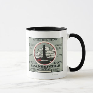 Cape Cod Bunker Hill Brand Cranberry Label Tasse
