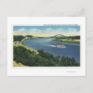 Cape Cod Canal View Sagamore Bridge Postkarte