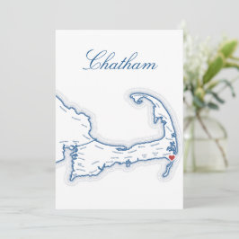 Cape Cod Chatham Karte Hochzeit Tisch Namenskarte