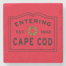 Cape Cod Christmas Stone Untersetzer