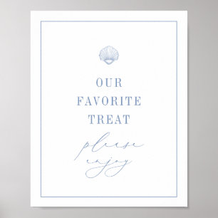 CAPE COD Coastal Blue Dessert Leckerei Zeichen Poster