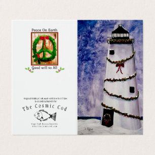 Cape Cod Holiday Lighthouse Grußkarte