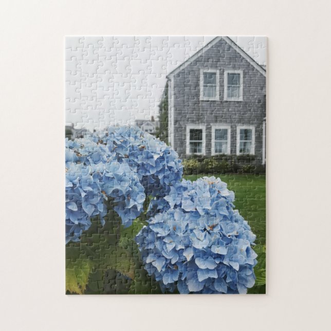 Cape Cod Hydrangea Nautical Classic Summer Hütte (Vertikal)