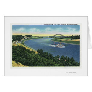 Cape Cod-Kanal-Ansicht von Sagamore Brücke