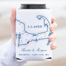 Cape Cod Karte Hochzeitsgeschenk Getränkehalter