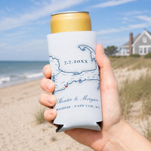 Cape Cod Karte Hochzeitsgeschenk Getränkehalter Selters Dosenkühler