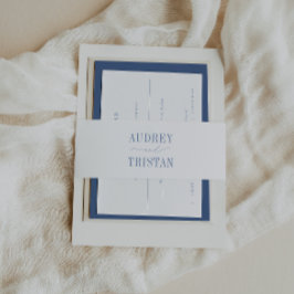 CAPE COD Küste Blau Minimalistisch Einladungsbanderole