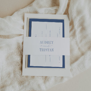 CAPE COD Küste Blau Minimalistisch Einladungsbanderole