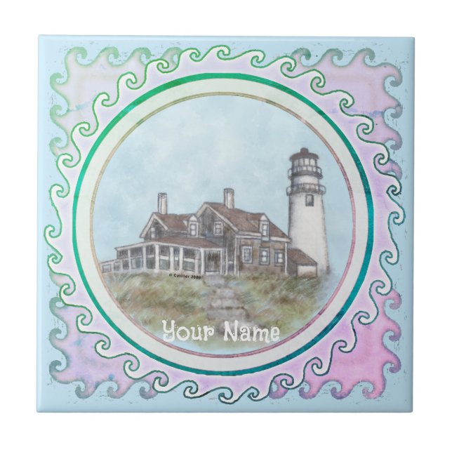 Cape Cod Lighthouse Fliesen (Vorderseite)
