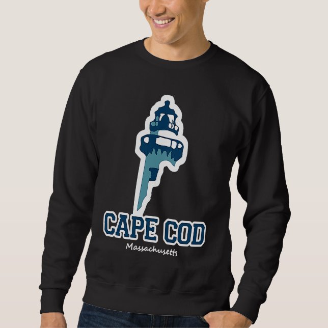 Cape Cod Lighthouse Massachusetts College Varsity Sweatshirt (Vorderseite)
