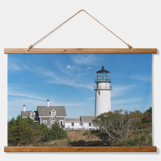 Cape Cod Lighthouse Wandteppich Mit Holzrahmen (Vorne)