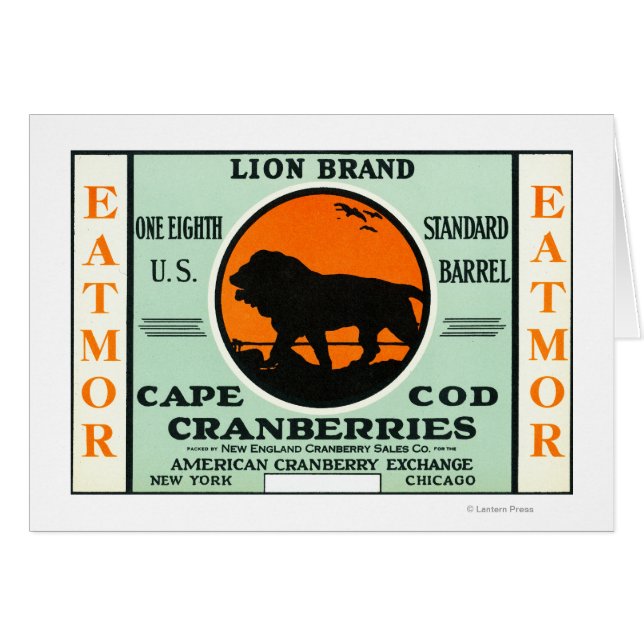 Cape Cod Lion Eatmor Cranberries Markenzeichen (Vorderseite (Horizontal))