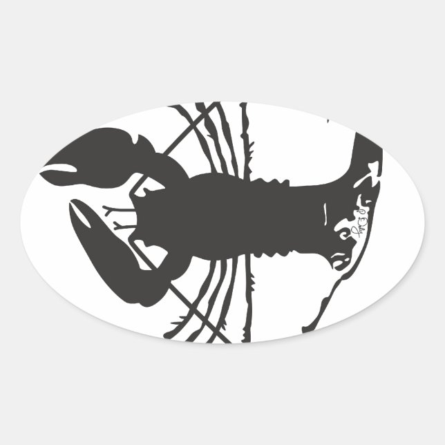 CAPE-COD-LOBSTER OVALER AUFKLEBER (Vorderseite)