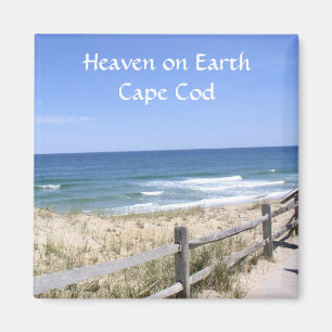 Cape Cod MA Beach Heather On Earth ridge Magnet