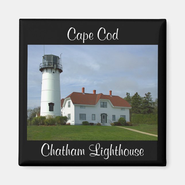 Cape Cod MA Chatham Lighthouse Frigo Magnet (Devant)