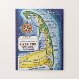Cape Cod  Ma Vintage 11x14 Map