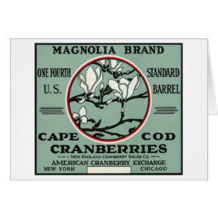 Cape Cod-Magnolien-Marken-Moosbeeraufkleber