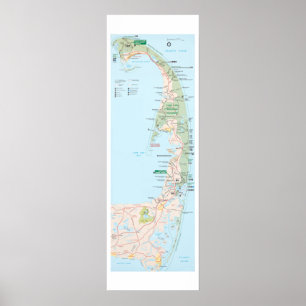 Cape Cod Map Poster