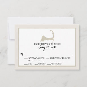 Cape Cod   Mariage RSVP avec menu