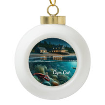 Cape Cod Marine Beach House Ornement de Noël