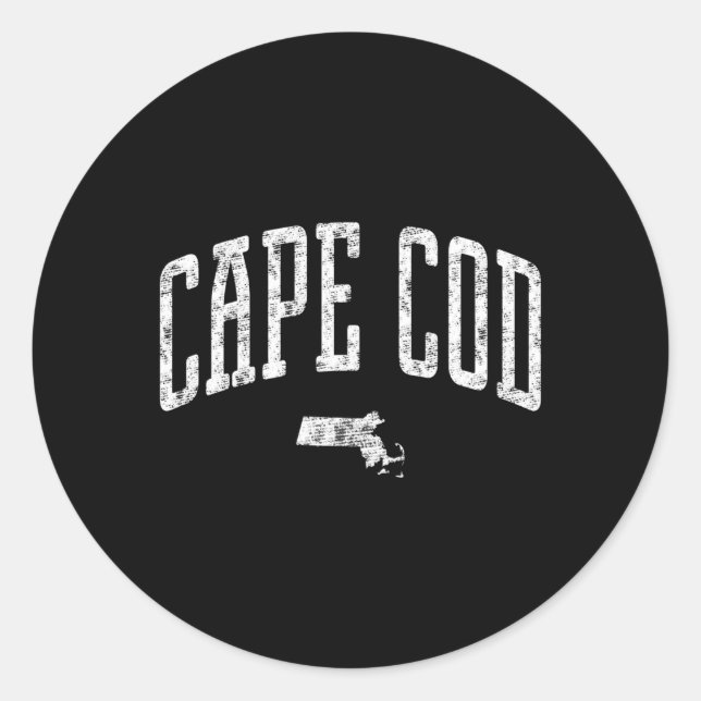 Cape Cod Massachusetts City Runder Aufkleber (Vorderseite)