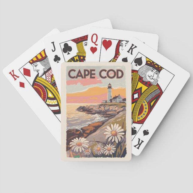 Cape Cod Massachusetts Landschaftliche Reisen Spielkarten (Rückseite)