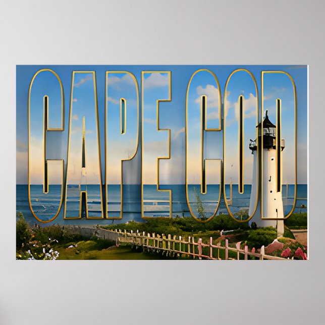 Cape Cod Massachusetts Leuchtturm Küstenreise Poster (Vorne)