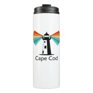 Cape Cod Massachusetts Leuchtturm Regenbogen Thermosbecher