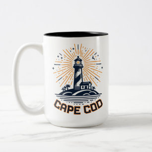Cape Cod Massachusetts Leuchtturm Sonnenaufgang Zweifarbige Tasse