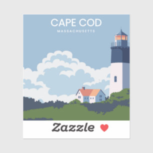 Cape Cod Massachusetts Lighthouse Aufkleber