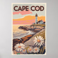 Cape Cod Massachusetts malerische Reise Kunst Retr