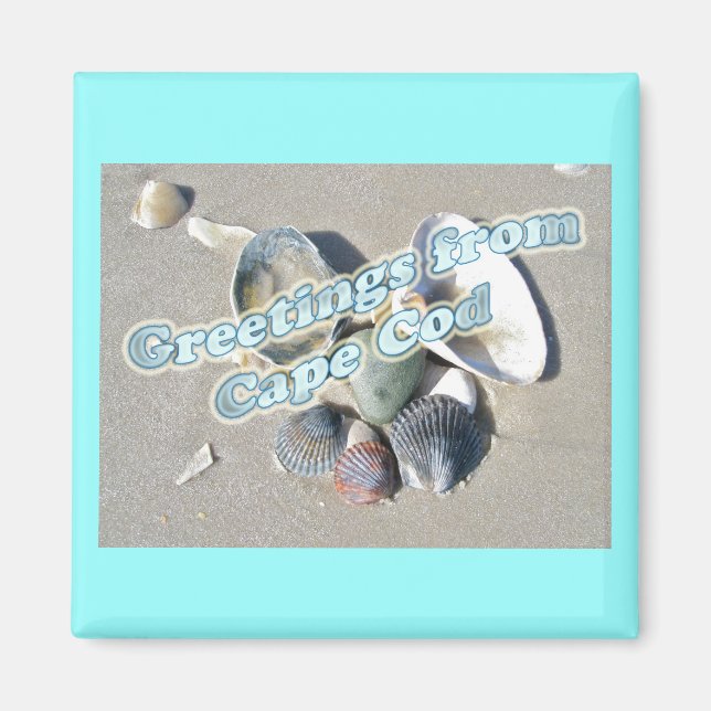 Cape Cod Massachusetts - Muschel & Surf Magnet (Vorne)