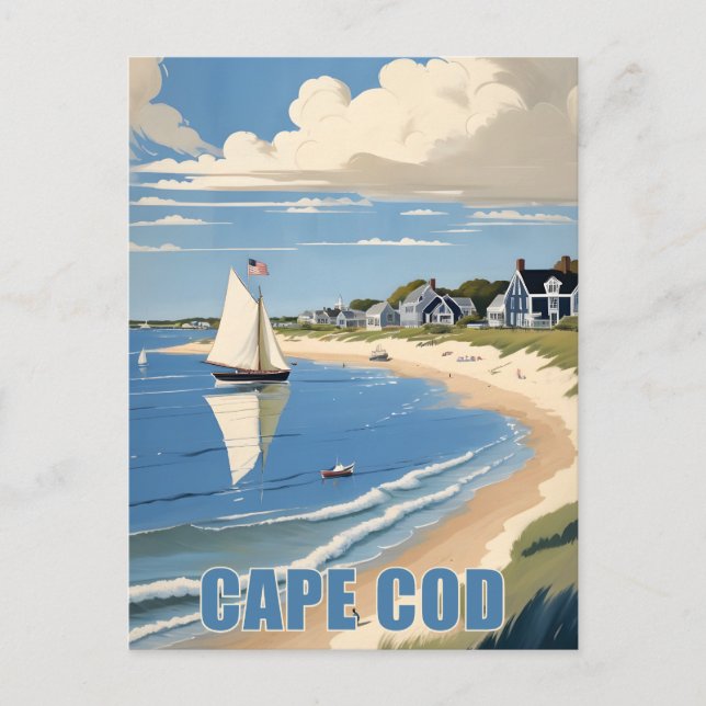 Cape Cod Massachusetts Postkarte (Vorderseite)