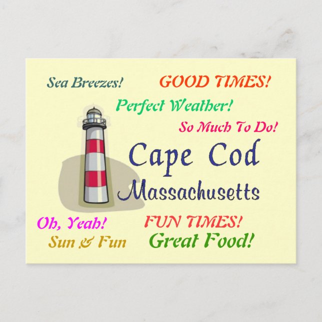 Cape Cod Massachusetts Postkarte (Vorderseite)