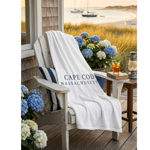 Cape Cod Massachusetts Preppy Küstenhaus-Stil  Fleecedecke